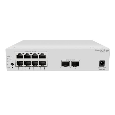Huawei S210-8LP2J Switch 8G PoE+, 2x 2.5G SFP, 32W PoE, L2 Managed, Fanless, Desktop