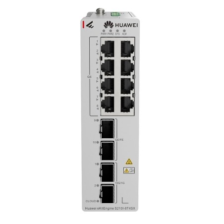 Huawei S210I-8T4SX průmyslový Switch 8G, 2SFP, 2SFP+, L2 Managed, DIN, Fanless