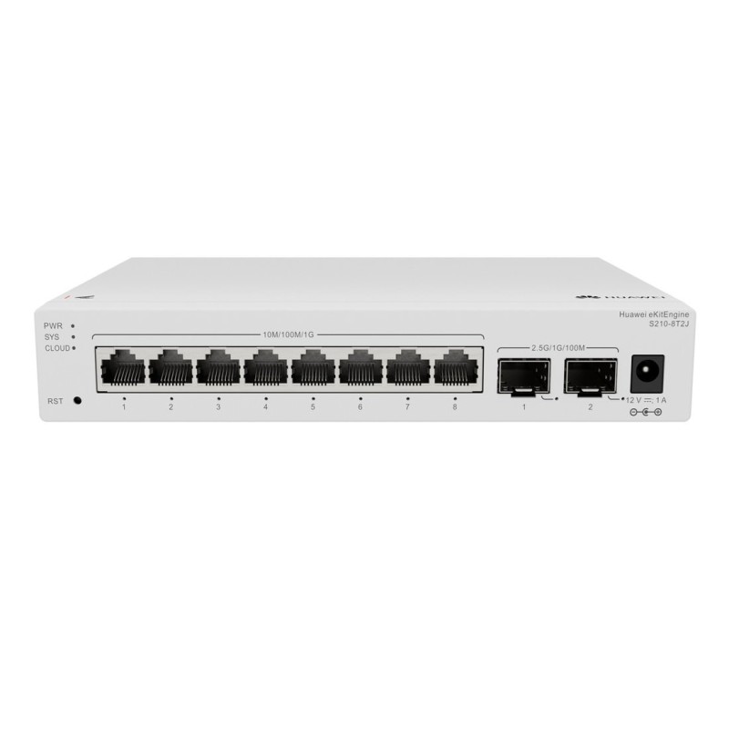 Huawei S210-8T2J Switch 8G, 2x 2.5G SFP, L2 Managed, Fanless, Desktop