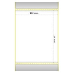 Label, Paper, 102x127mm Direct Thermal, Z-Select 2000D, Coated, Permanent Adhesive, 25mm Core, Perforation