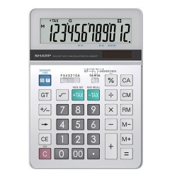 Sharp Kalkulačka EL-362DT, bílá, stolní, dvanáctimístná