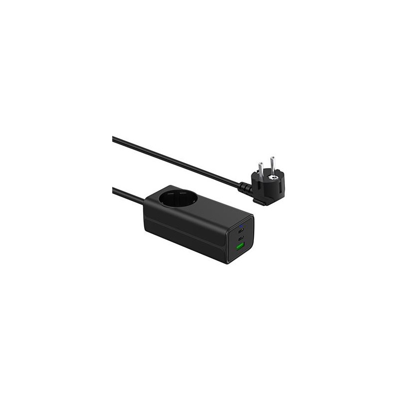 TRX USB Nabíječka AK-CH-21 AC 230V + USB-A + 2x USB-C PD 5-20V / max. 5A 65W Quick Charge 3.0 GaN
