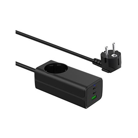TRX USB Nabíječka AK-CH-21 AC 230V + USB-A + 2x USB-C PD 5-20V / max. 5A 65W Quick Charge 3.0 GaN