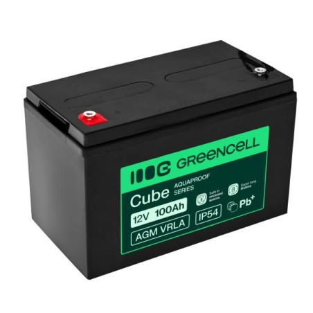 Greencell AGM VRLA 12V 100Ah maintenance-free baterie pro UPS, (332x175x220mm)