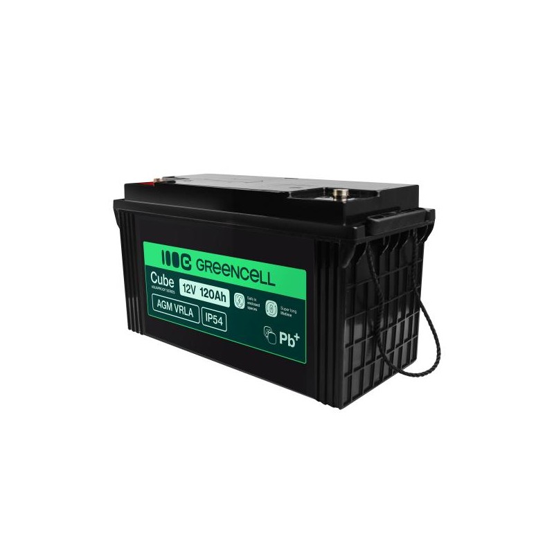 Greencell AGM VRLA 12V 120Ah maintenance-free baterie pro, (173x406x233mm)
