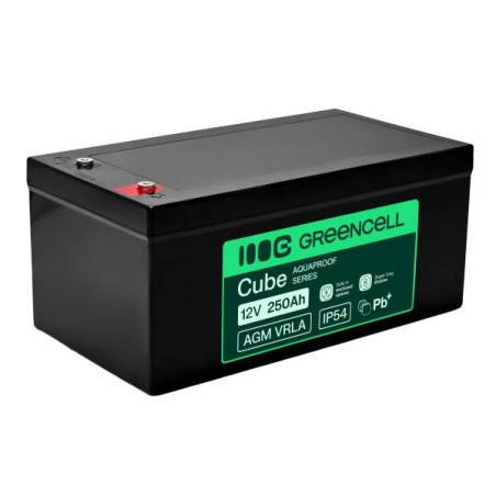 Greencell AGM VRLA 12V 250Ah maintenance-free baterie pro, (520x268x225mm)