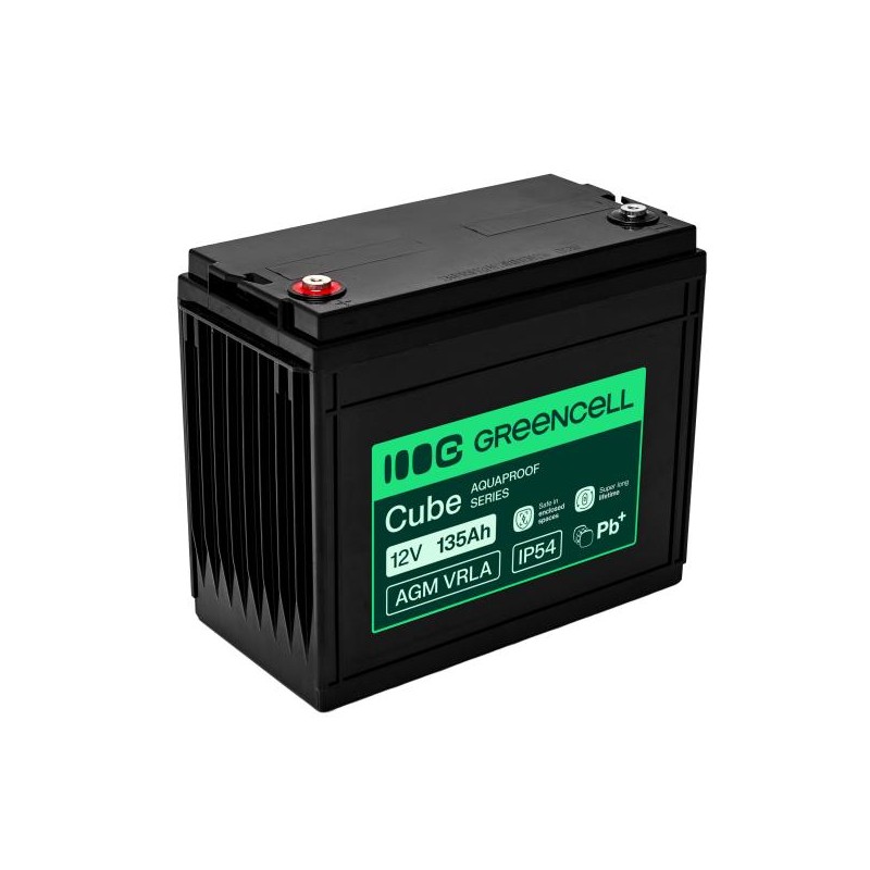 Greencell AGM VRLA 12V 135Ah maintenance-free baterie pro, (341x173x287mm)