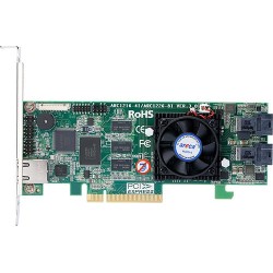 ARECA ARC-1226-8I 8-port SAS/SATA (2xSFF8643), 1GB cache,RAID 0/1/1E/3/5/6/10/30/50/60/JBOD,PCI-E 3.0 x8,LP