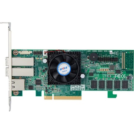 ARECA Tri-mode RAID card 8-port ext. (2x SFF-8644) 8GB DDR4, PCIe4.0 x8 Card, LP