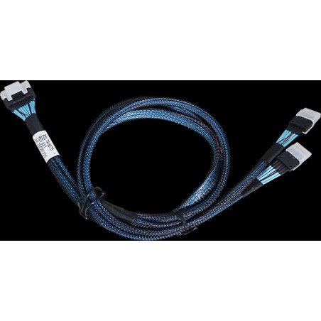 ARECA int. SlimlineSAS x8 SFF-8654 straight to 2x SlimlineSAS x4 SFF-8654, 1m