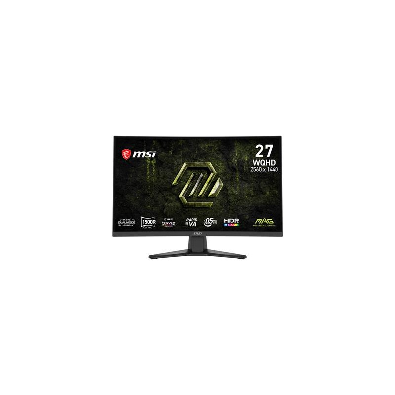 MSI Gaming MAG 275CQDF X24/ 27"/ 2560x1440/ VA/ 0,5ms/ 240Hz/ 300cd/m2/ 5000:1/ HDMI/ DP/ VESA/ černý