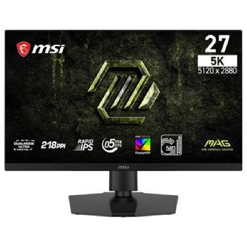 MSI Gaming MAG 271KPD7/ 27"/ 5120x2880/ IPS/ 0,5ms/ 75Hz/ 350cd/m2/ 1500:1/ HDMI/ DP/ USB/ VESA/ černý
