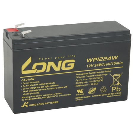 Long 12V 6Ah olověný akumulátor HighRate F2