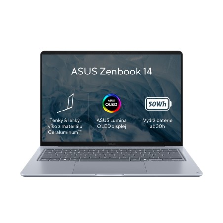 ASUS Zenbook 14/UX3480QA-OLED090W/SD-X1-26-100/14"/WUXGA/8GB/256GB/Adreno/W11H/Blue/2R