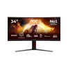 AOC LCD herní CU34G4ZCA 34" zakřivený VA/3440x1440@250Hz/0,3ms/450cd/2xHDMI/DP/2xUSB/USB-C/HAS/VESA