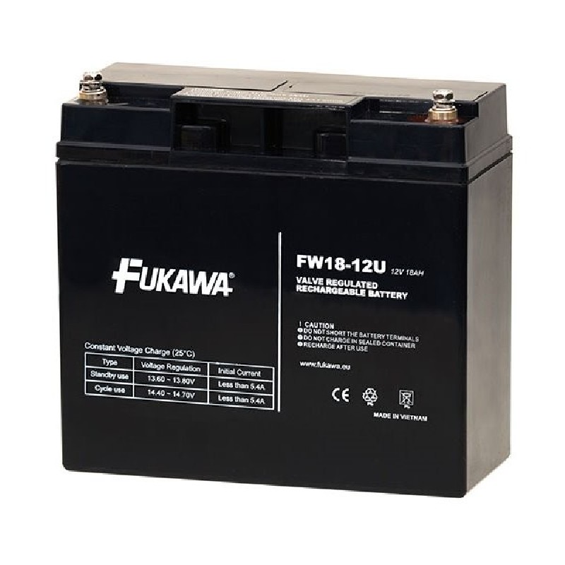 Baterie - FUKAWA FW 18-12 U (12V/18Ah - M5) SLA baterie, životnost 5let