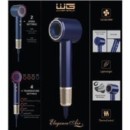 WG - Fén na vlasy WG Elegance Air, 1600W, modrá