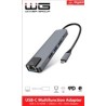 WG - HUB Type-C 4 v1, HDMI + RJ45 + USB3.0, hliníkový
