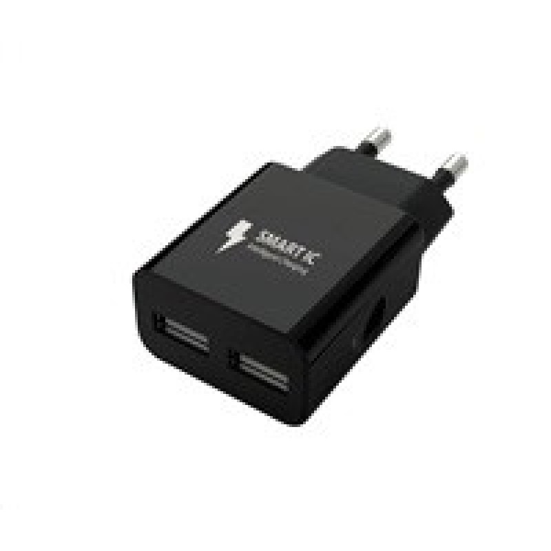 WG - Síťová nabíječka 2x USB-A 2,4A, black