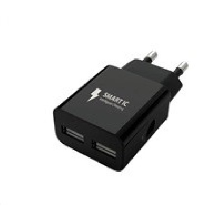 WG - Síťová nabíječka 2x USB-A 2,4A, black
