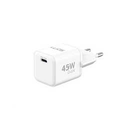 WG - Síťová nabíječka GaN 1x USB-C, PD PPS 45W, bílá