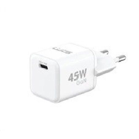 WG - Síťová nabíječka GaN 1x USB-C, PD PPS 45W, bílá