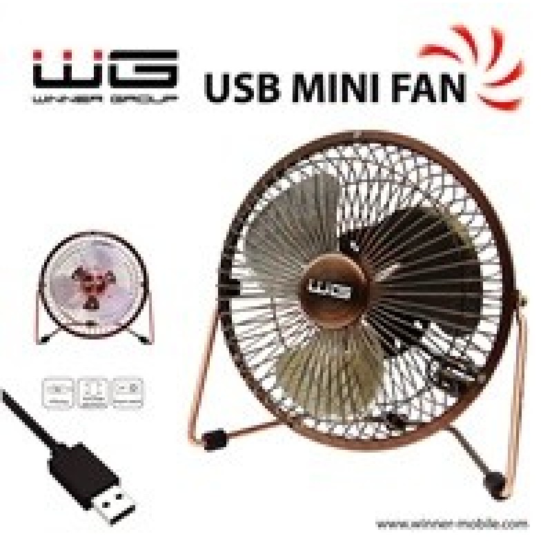 WG - Ventilátor USB mini fan 6inch, bronzový
