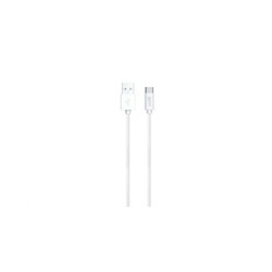 WG - Datový kabel Type-C to USB-A / 2m / 3A / nylon braided / white