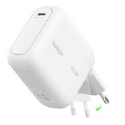 Belkin Boostcharge 100W USB-C GaN LADE/Einklappbarem Stecker WEI