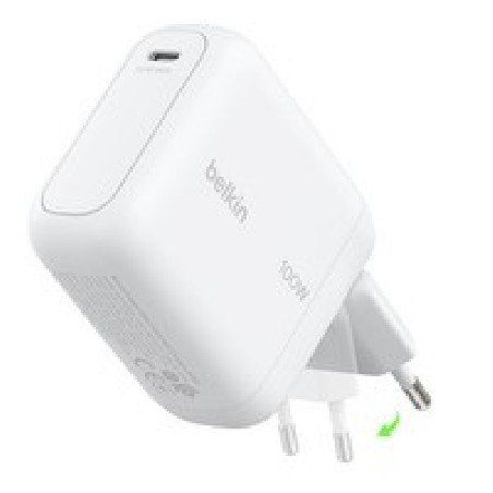 Belkin Boostcharge 100W USB-C GaN LADE/Einklappbarem Stecker WEI