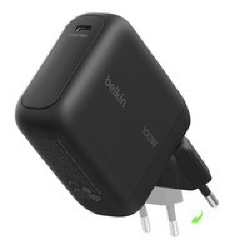 Belkin Boostcharge 100W USB-C GaN LADE/Einklappbarem Stecker Schwarz