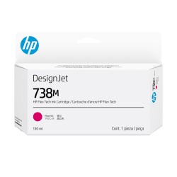 HP originální ink A24VNA, HP 738M, magenta, 130ml