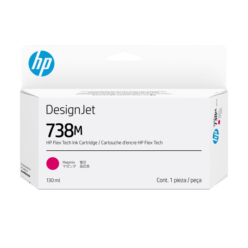 HP originální ink A24VNA, HP 738M, magenta, 130ml