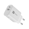 Dual GaN Charger 33W 1 USB-C/1 USB-A PD/PPS/QC - White