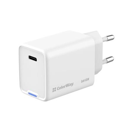 COLORWAY 1x USB-C / síťová nabíječka/ GaN/ PD/ PPS/ 65W/ Bílá