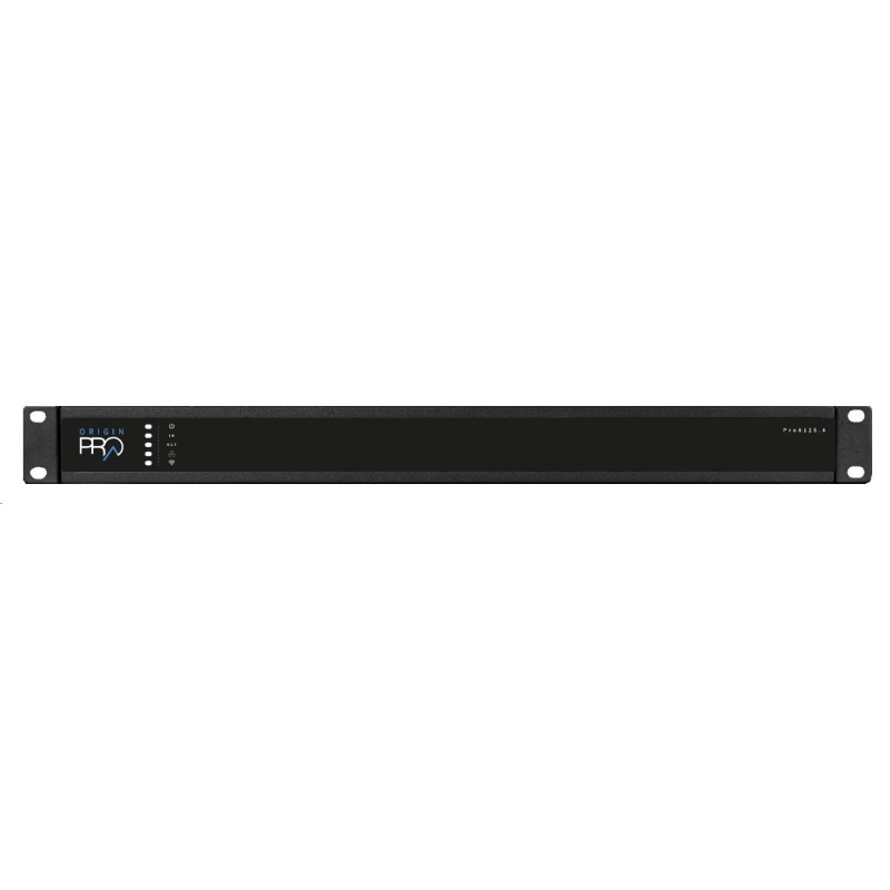 ORIGIN - Zesilovač ProA125.4 / DSP / 8-kanálový / 8x 60W nebo 4x 125W Hi-Z / 1U full-rack