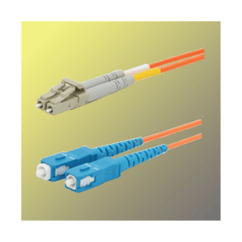 Optický patchkabel duplex LC-SC, 62,5/125um MM, 15m, OM1