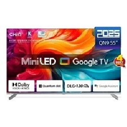 BAZAR - CHiQ M55QN9V TV 55", UHD MiniLED Google TV DLG 120 Hz - Poškozený obal (Komplet)