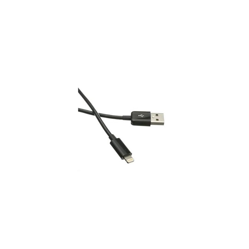 C-TECH kabel USB 2.0 Lightning (IP5 a vyšší) nabíjecí a synchronizační kabel, 1m, černý