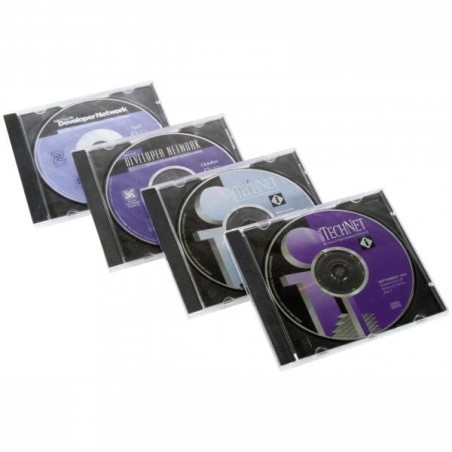 Box na 1 ks CD, průhledný, černý tray, 10,4 mm, 200-pack, cena za 1 ks, DOPRODEJ