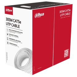 Dahua kabel UTP, Cat5e, drát, 4pár, PVC, Dca (balení 305m)