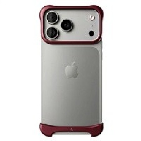 Arc Pulse - hliníkový ochranný rám na iPhone 18 Pro, matný tmavě červený