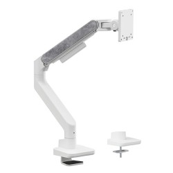 Powerton ERGO MONOA Polohovatelný držák pro monitor, bílý, 2-20KG, svorka, 17"- 49", 75x75/100x100