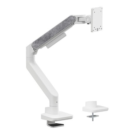 Powerton ERGO MONOA Polohovatelný držák pro monitor, bílý, 2-20KG, svorka, 17"- 49", 75x75/100x100