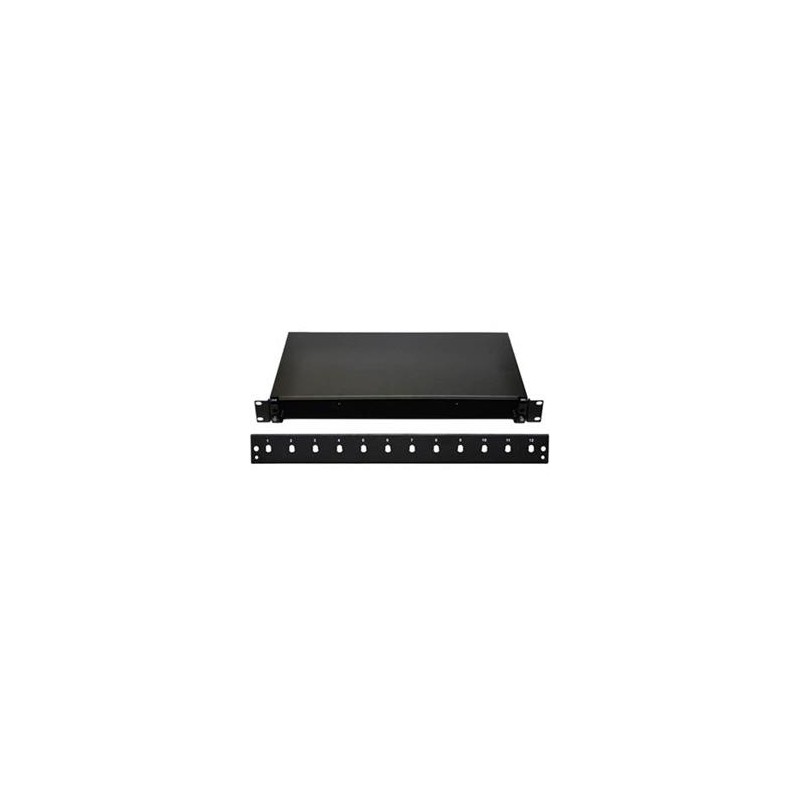 19" Optická vana 12xSC simplex černá aretace plastovým klipem