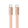 TB plochý kabel USB-C na USB-C, 1m, oranžový