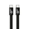 TB plochý kabel USB-C na USB-C, 1m, černý