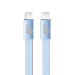 TB plochý kabel USB-C na USB-C, 1m, modrý