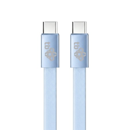 TB plochý kabel USB-C na USB-C, 1m, modrý
