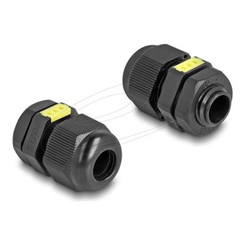Delock - Cable gland (M12) - IP68 prachotesný a vodotesný, s ventilací - cerná (RAL 9005) (balení 2)